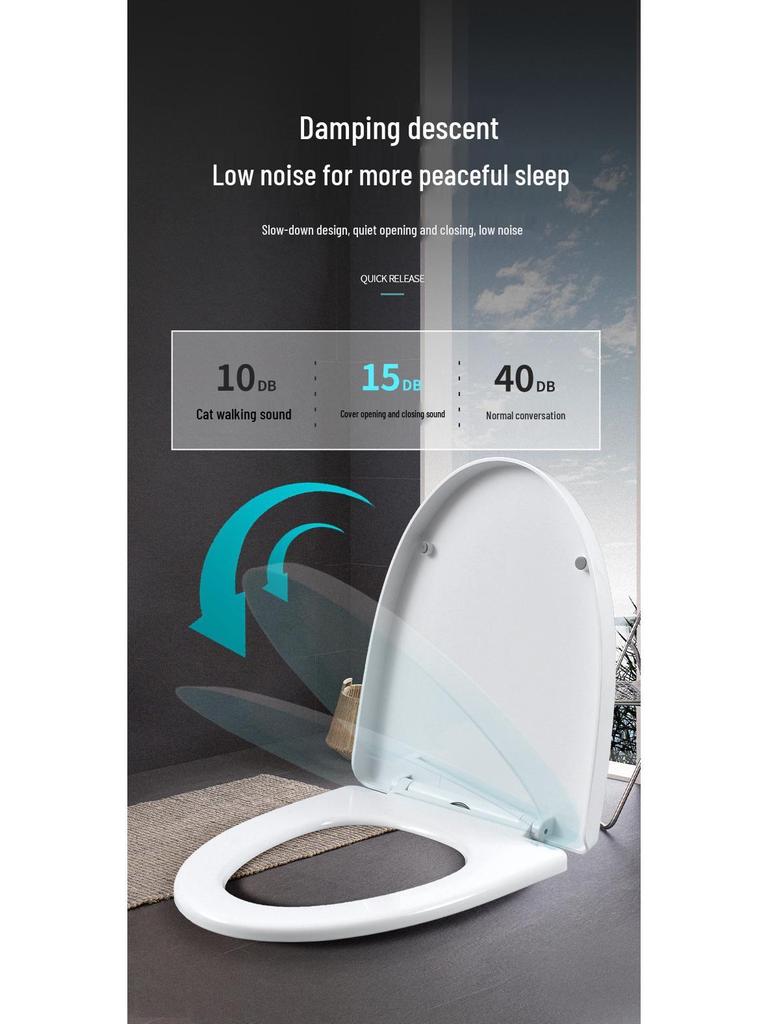 Pokrowiec na deskę sedesową w kształcie litery U, w kształcie litery V, szybkozdejmowany, wolnoopadający, pogrubiony