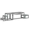 3 Pieces Wooden Dog Agility Training Equipment with Soft Bridge, Pause Platform and Pet Stair for Outdoor, Grey