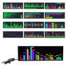LED Music Spectrum Display USB Powered RGB Colorful Voice Controlled Rhythm Light With Electronic Clock Function