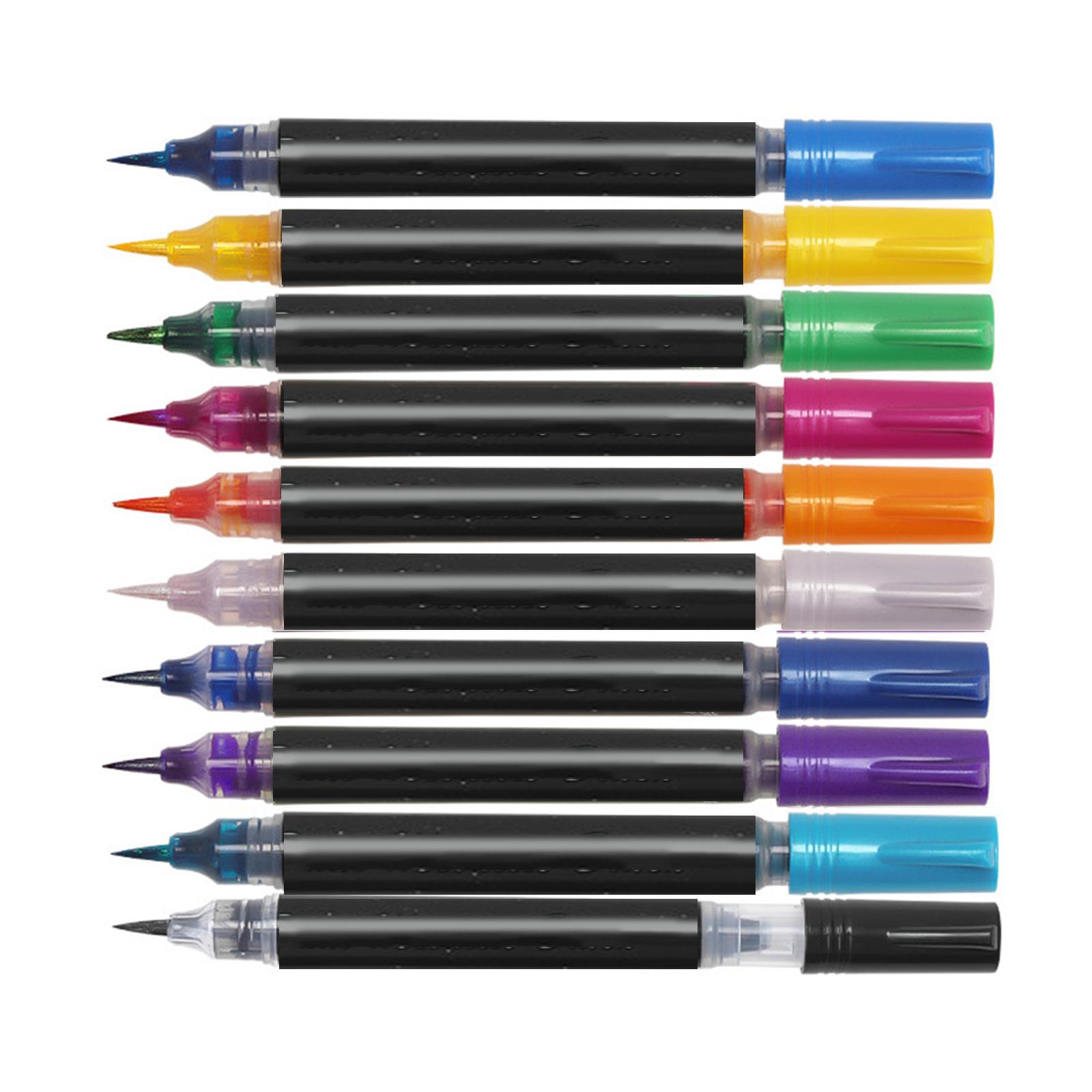 

Colorful Flowlight Markers, Sand Glitter Pens With Soft Tips For Calligraphy, Markers, 10-pack, Suitable For Children s Drawing And As Gifts 20ml One Size