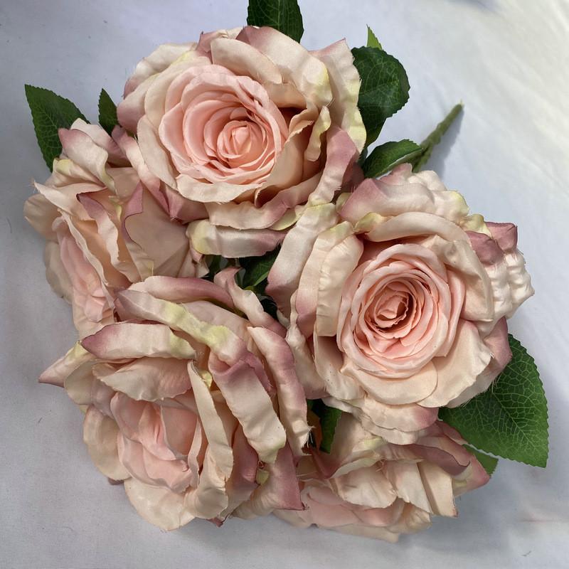 Silk Rose Artificial Flowers Bouquet Wedding Decor Home Photography Floral Prop
