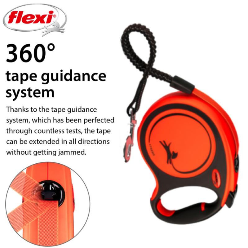 Flexi Orange Xtreme Retractable Pet Traction Cord For Dog Exercise And Play