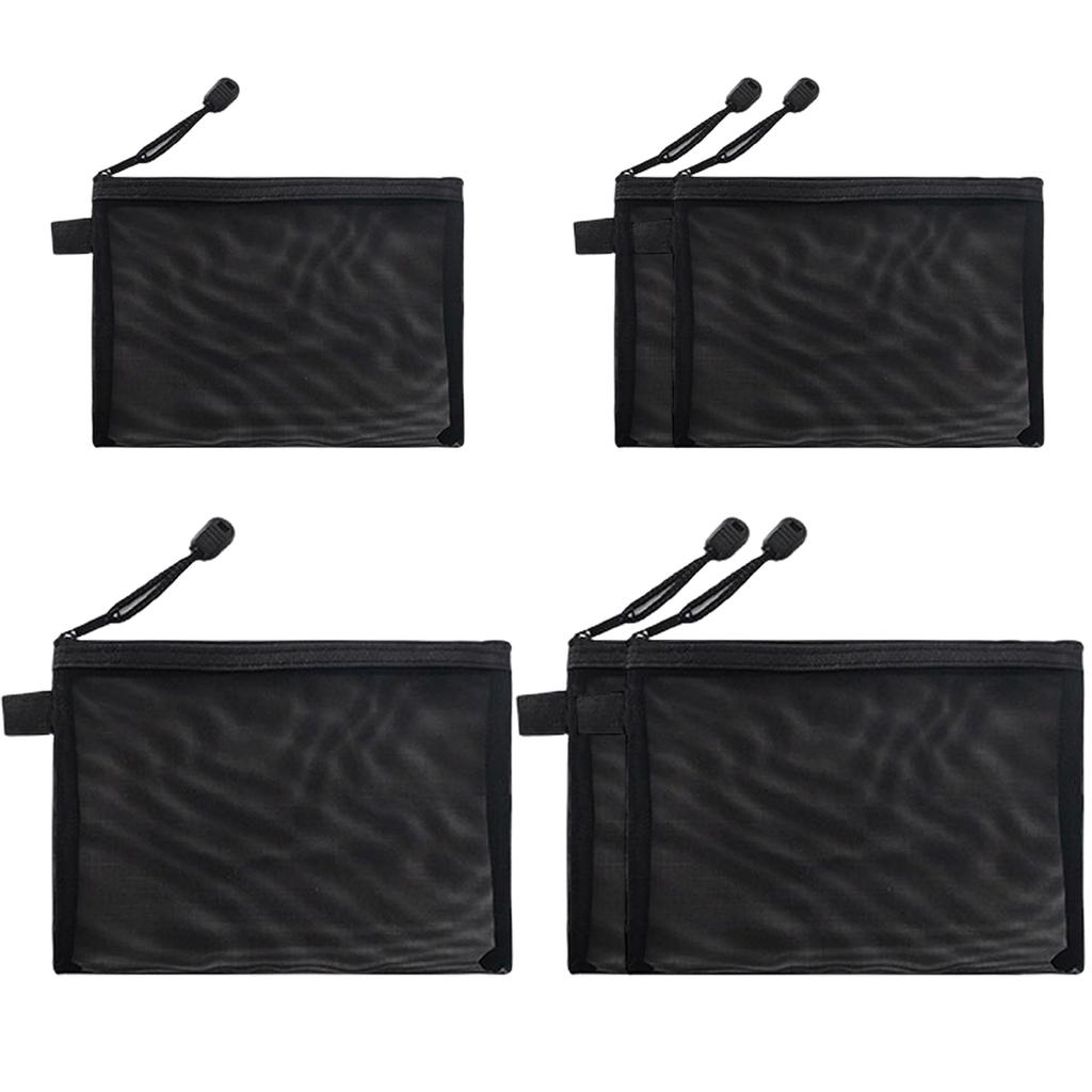 DEVENTORZ Mesh Makeup Nylon Mesh Storage Fits 2 Sizes 3 of Total of Simple Mesh Pouch for Portable Travel Storage Bag Pouch, Bag, (A5/B6), Each, 6,