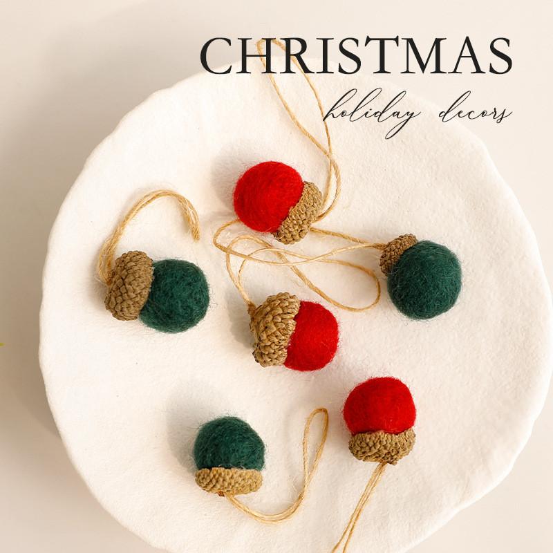 Holiday Felt Acorn Balls Diy Craft Supplies For Christmas Decorations And Tree Hangings