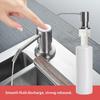 1Pcs Manually Pressing Soap Lotion Dispenser 350Ml Stainless Steel Sink Soap Dispenser Liquid Soap Bottle Kitchen Accessories