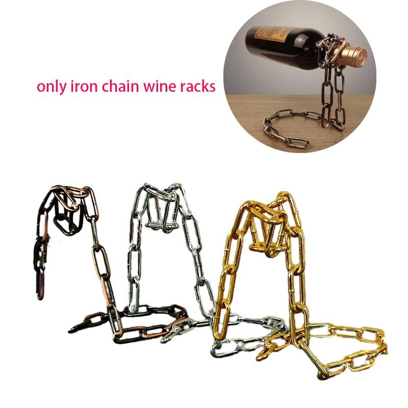 Stylish Chain Wine Holder Crafted With Magic Rope Kitchen Decor
