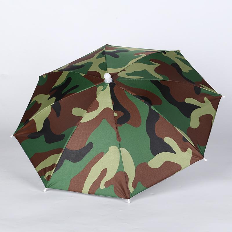 Portable Rain Umbrella Hat Foldable Outdoor Fishing Sunshade Waterproof Camping Headwear Beach Head Umbrella Hats Fishing Hat