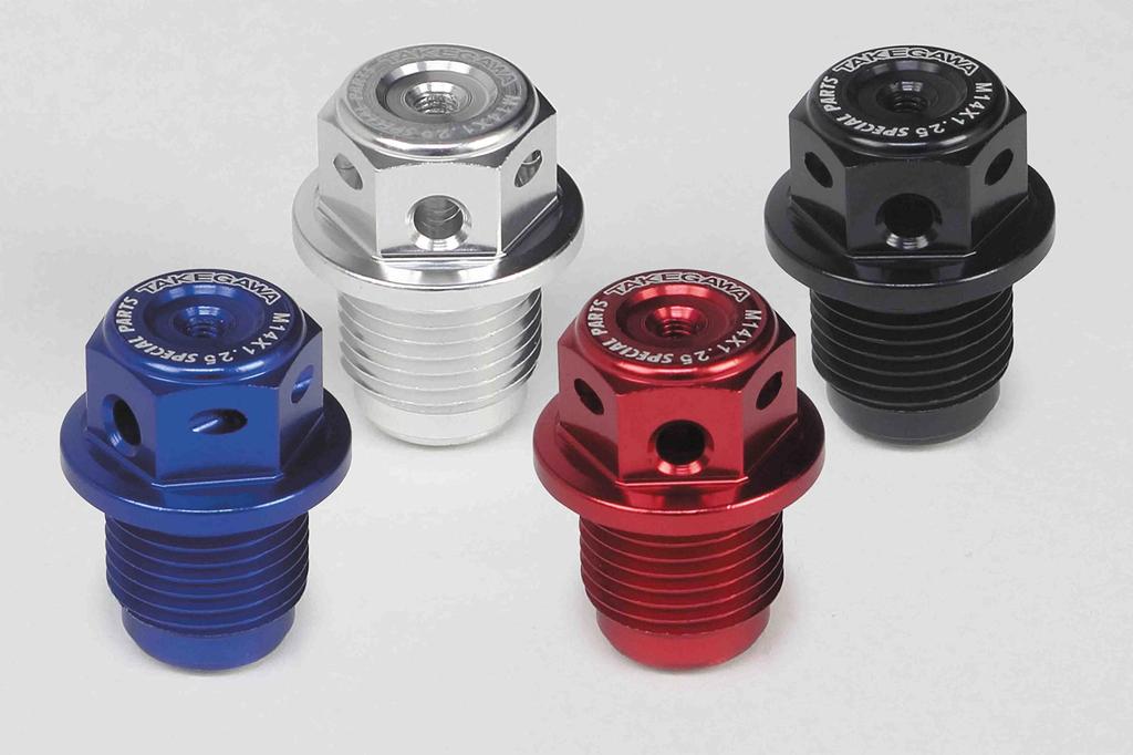 Special Parts Takekawa Aluminum Drain Bolt with Neodymium Magnet, Blue M14XP1.25 02-09-0032