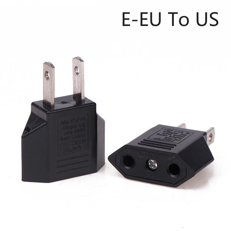 2Pcs European Us Au Eu Us To Eu/Eu To Us Plug Adapter Euro Travel Power Adapter Plug Outlet Converter Socket
