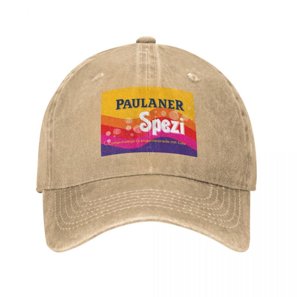 Baseballkappen Paulaner Spezi Getränkezubehör für Unisex Damen Fashion Distressed Denim Dad Hat