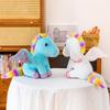 Colorful Unicorn Plush Toy Cute Rainbow Pony Doll Children Accompany Pillow