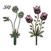 Whimsical Garden Stake Carnivorous Plant Decoration Rusty 2D Flat Flytrap Sculpture for Yard Art Lawn Flower Bed Planter Unique