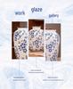 Vintage Blauw en Wit Porseleinen Kleine Vaas voor Bloemschikkingen – Retro Keramisch Ornament voor Woonkamer Decoratie.