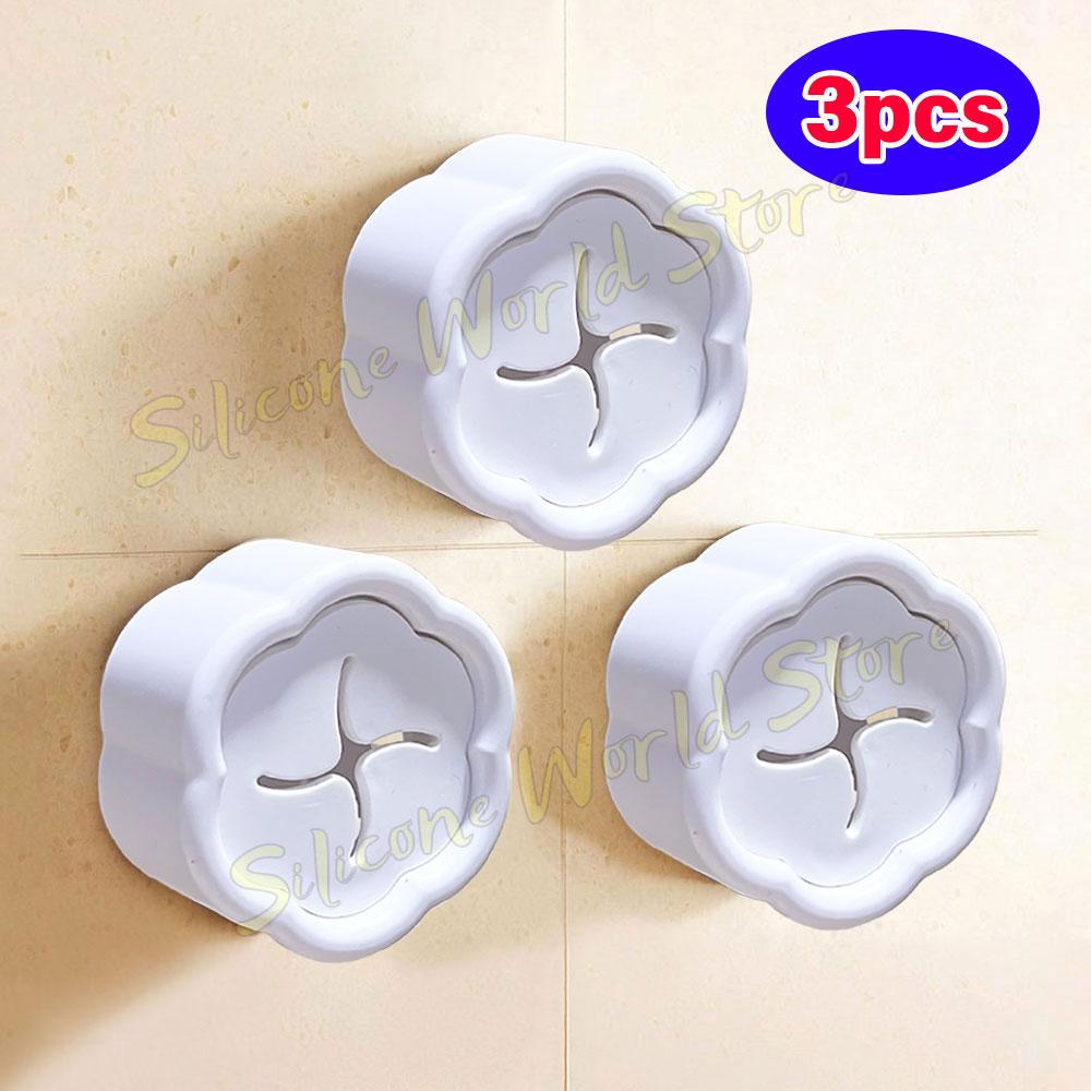 SW 5/3PCS Non Punching Towel Storage Clip Gloves Dishcloth Rack Kitchen Bathroom Self-adhesive Hook Hole Clips Wall Hanging Plug