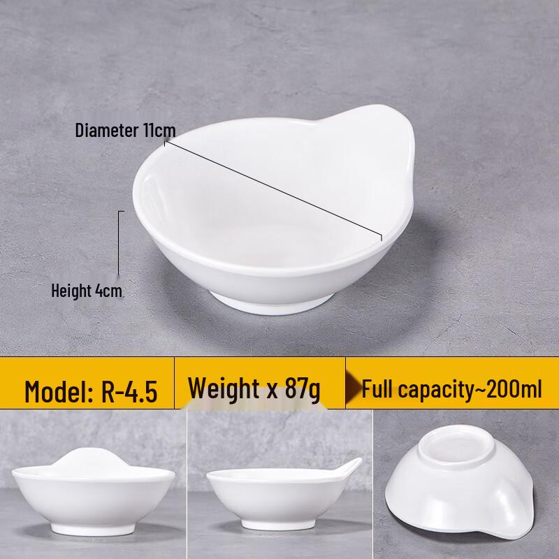 JINMEILI Melamine Chinese Style Single-Handle Rice Bowl Set