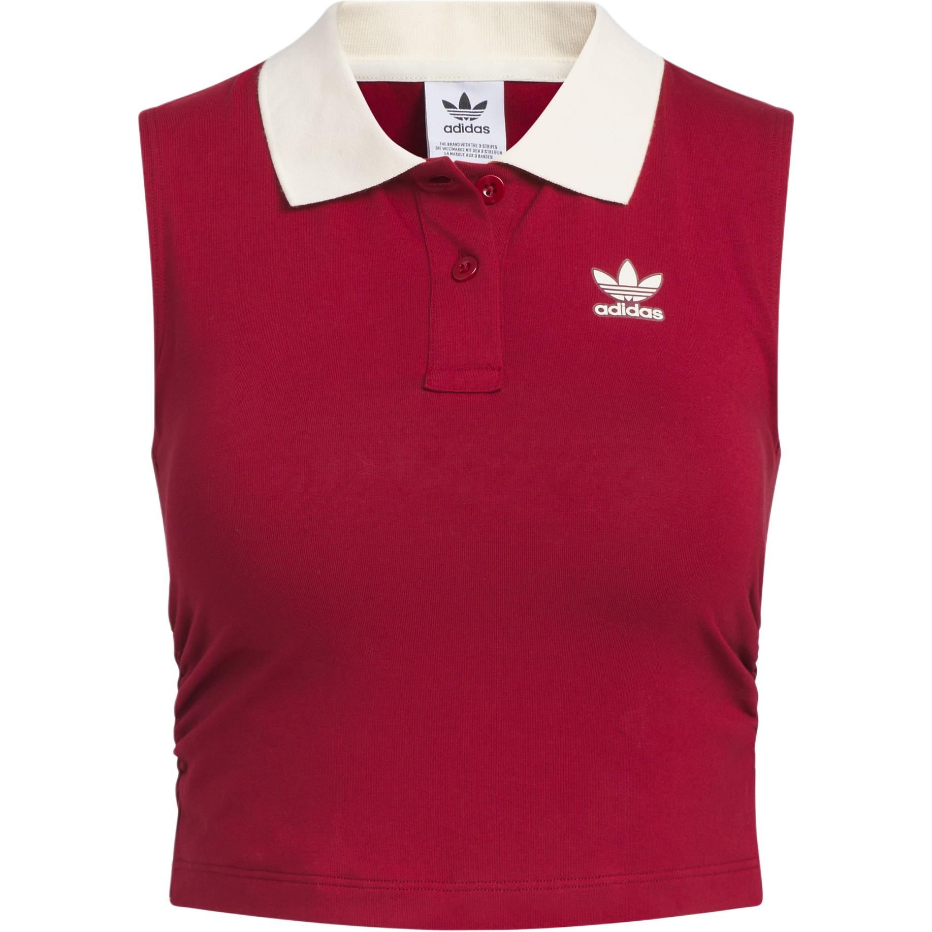 

Adidas Originals Polo Padded Tank Top Short Sports Tight Collar Vest Women Tops KF4242 S