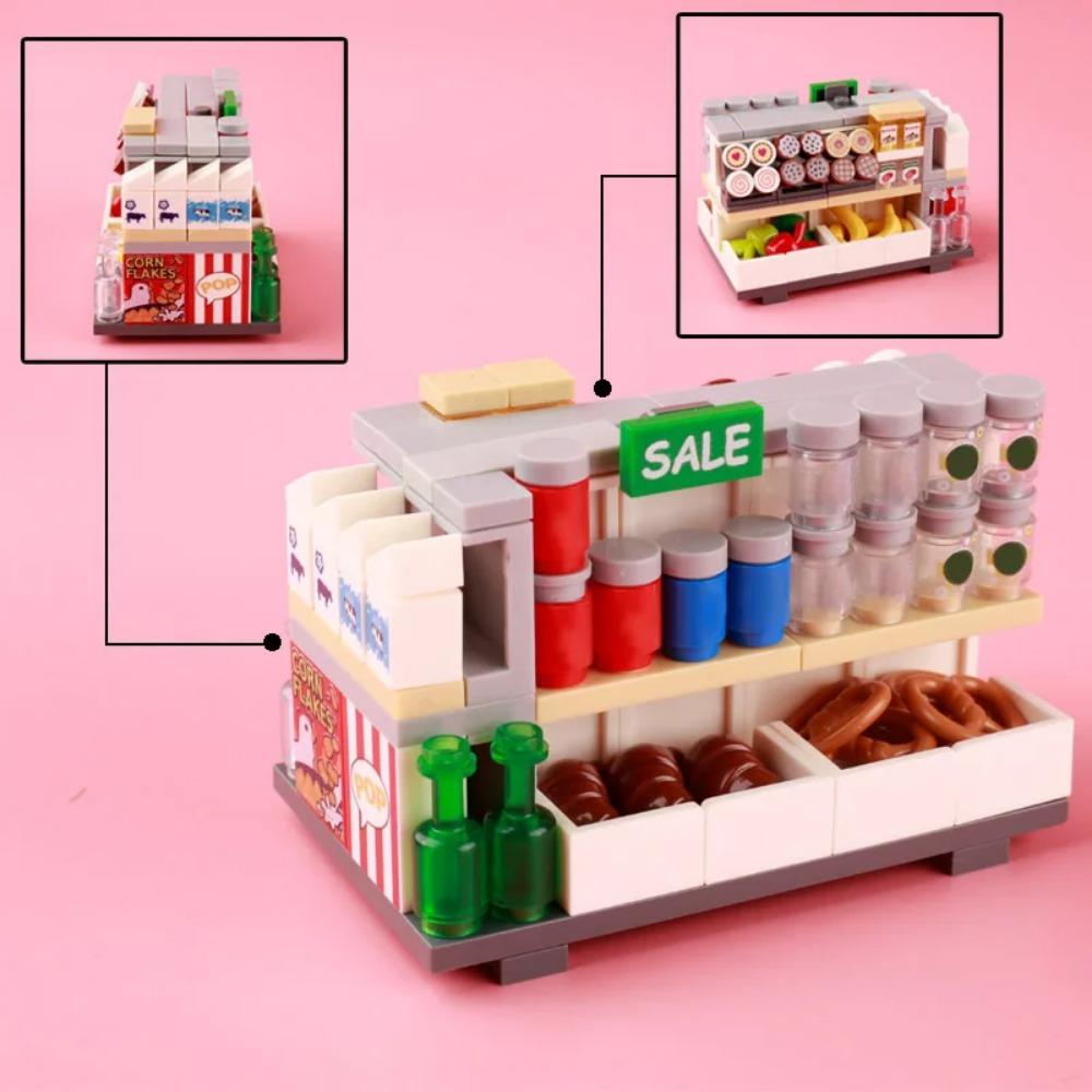 

Городская Еда Уличный Вид Продавец Хот-дог Придорожный Киоск Конструктор Кирпичики Мороженое Газетный киоск Цветочный магазин Мусорный бак Туалет Кирпичики Игрушки