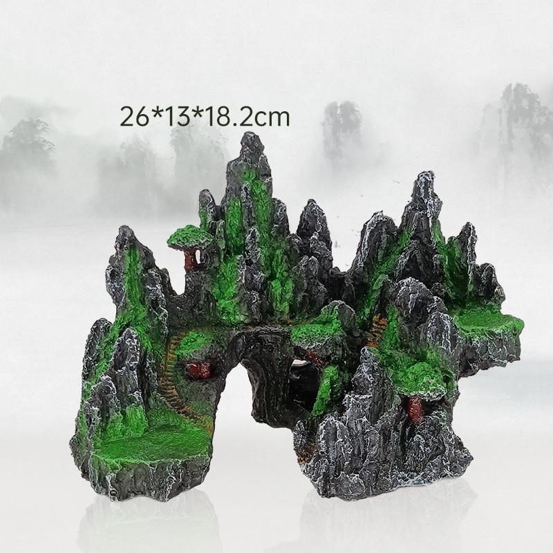 Resin Aquarium Rockery Mountain Decoration Artificial Rock Cave Stone Fish Tank Ornament Pet Supplies Aquarium Accessories Gifts