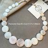 Bohemian Women's Necklace - Fashion Irregular Round Faux Shell Pendant Stylish Elegant Design Autumn Winter Statement Accessory