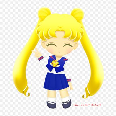 Sailor Moon Drops Sailor Moon Chibiusa Nažehlovací nášivky na oblečení Aplikace Samolepky na oblečení Teplotně citlivá zakázková nášivka