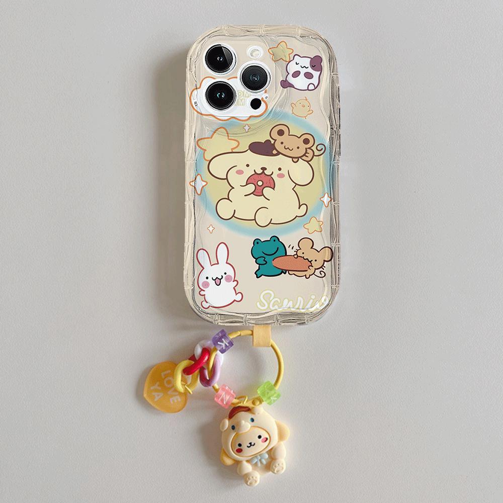 Cute Hello Kitty Kuromi Pendant Case For Samsung A57 5G S26 Ultra Plus A56 A55 A37 A16 A06 A54 A53 A34 A14 A32 A13 A26 5G Cover