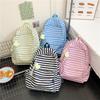 Niche design zebra pattern backpack for women, large capacity casual and versatile Korean version of simple schoolbag for women