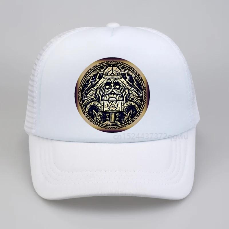 Viking OdinS Wolf Vantage Rune Rune Baseball Cap Celtic Knot Art Norse hip hop cap fashion summer Unisex mesh snapback hats