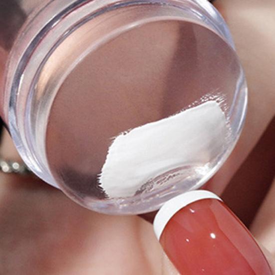 1 Set Nail Art Stamp Easy Printing Detachable High Durability DIY Fluorescent French Tip Nail Silicone Stamper Tool Nail Salon Supply