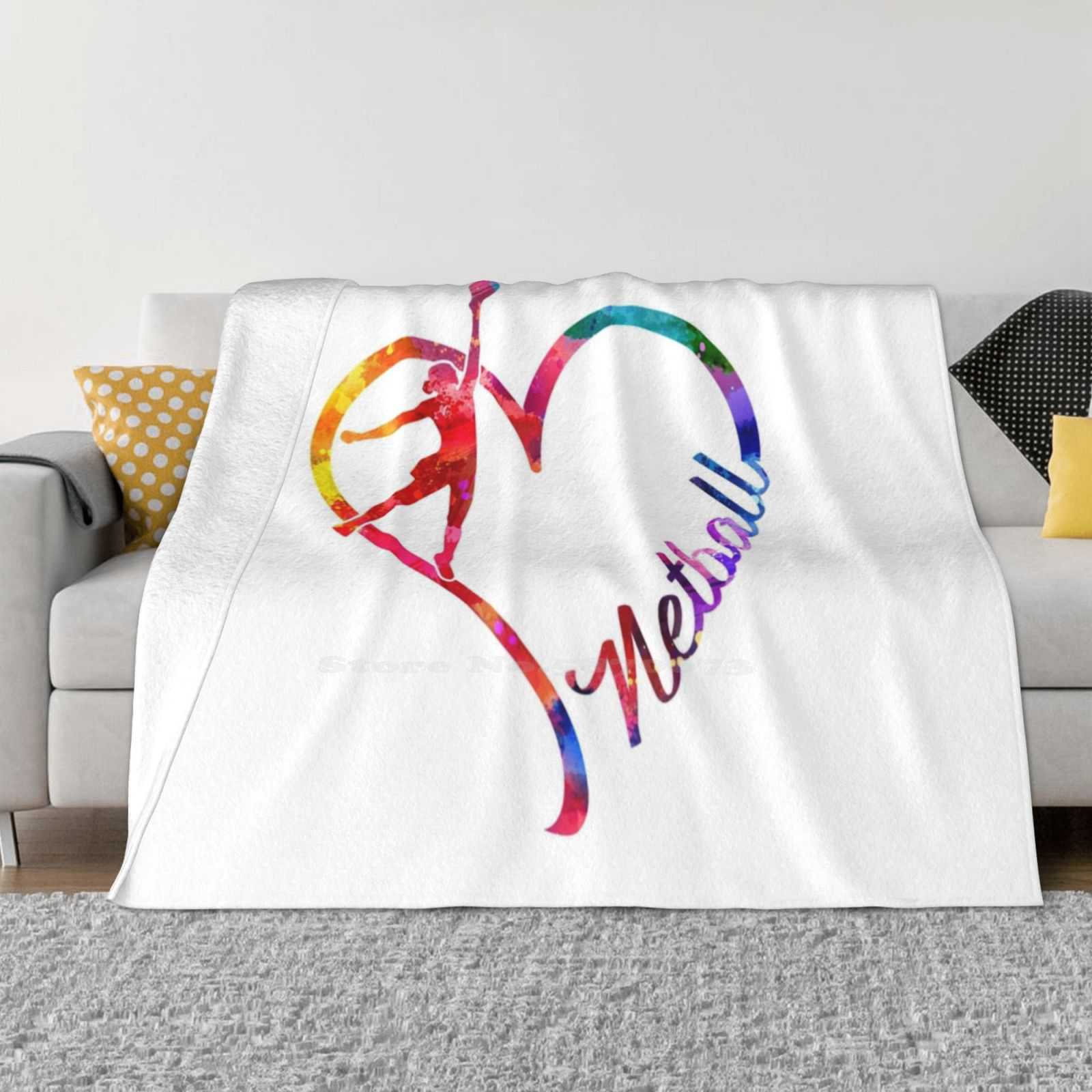 Нетбол Сердце Горячая Распродажа Печать Высокое Качество Теплое Фланелевое Одеяло Команда по Нетболу Игрок в Нетбол Любитель Нетбола Фан Нетбола Нетбол 30x40in