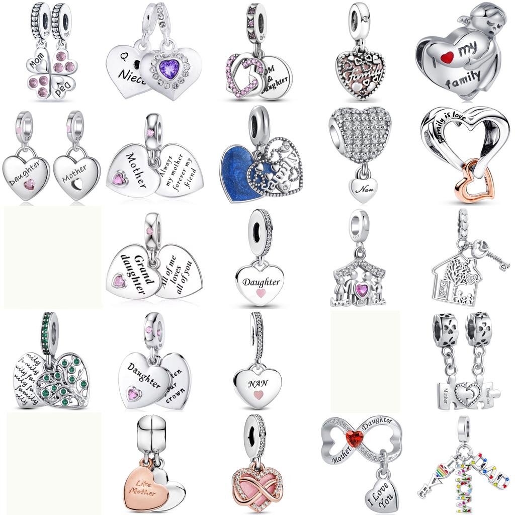 High Qualitycopper Love Family Tree Mom Daughter Charms Fit Original Bracelet Bead Trinket Diy Women Jewelry Gift