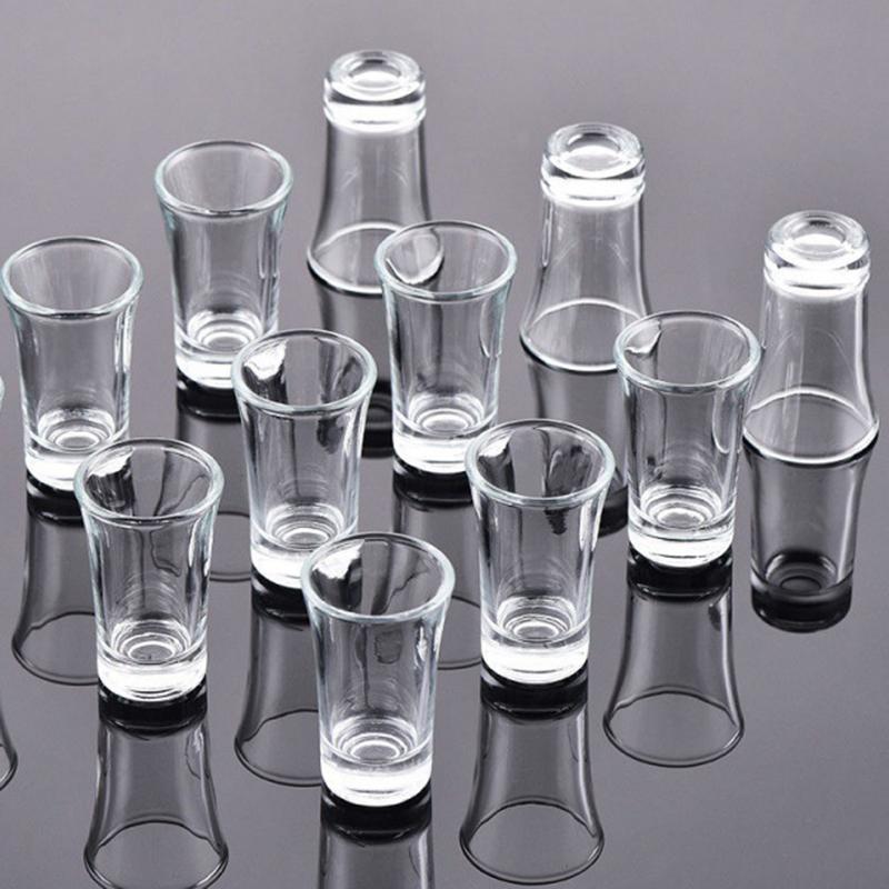 2pcs Shot Glass Set 50ml Liquor Glasses Horn Shape Bullet Cup Small Wine Cup Water Cups Exquisite Container Wine Spirits Cup Set