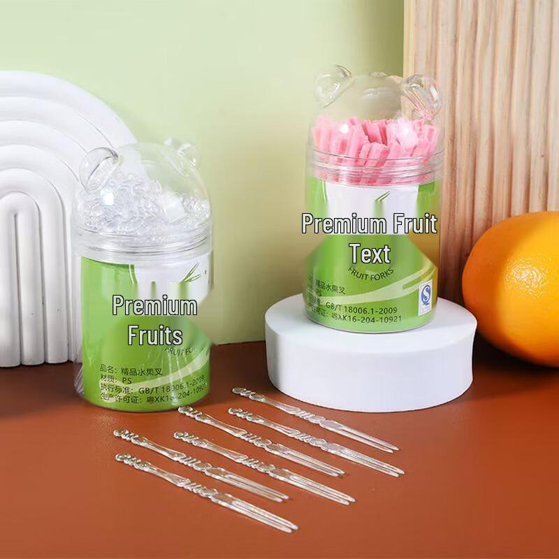 Disposable Transparent Plastic Fruit Forks