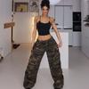 American Retro Camouflage Cargo Pants Women's Summer Loose Straight-leg Wide Leg Casual Trousers Tide