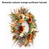 Artificial Sunflowers Wreath Handmade Decorative Garlands for Home Decoration Elegant Faux Florals Hanging Ornament
