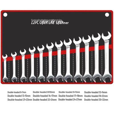 12-Piece Double-Ended Open-End Wrench Set