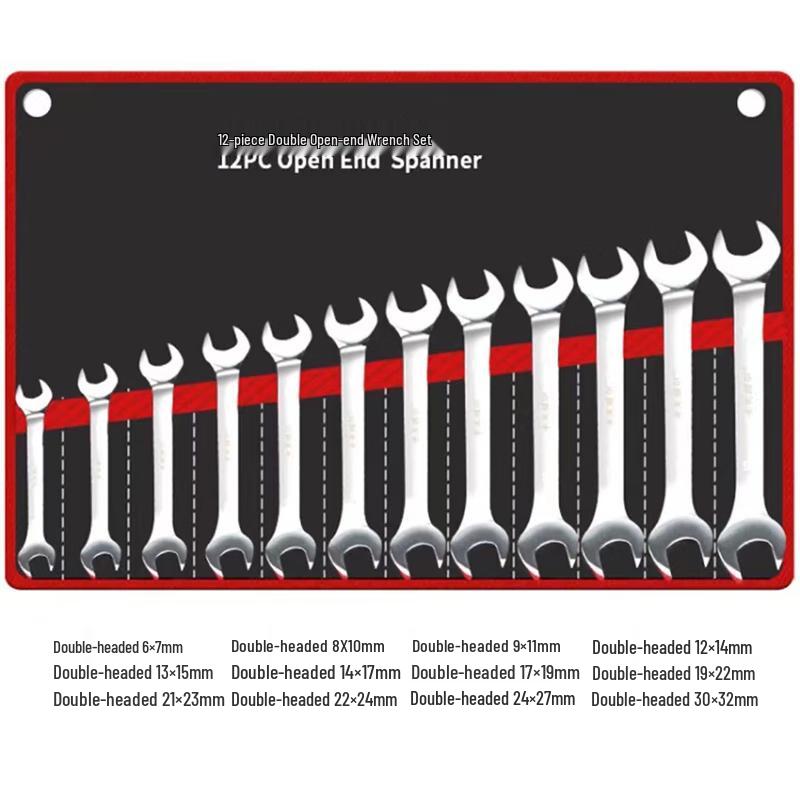12-Piece Double-Ended Open-End Wrench Set
