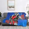 UFO Robot Goldorak Grendizer Anime Mechanical Warrior Blanket Soft Flannel Throw Blanket Bedding for Bed Living Room Home Couch