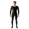 Mens Oil Glossy Bodystocking Full Bodysuit Long Sleeve Unitard Jumpsuits Stretchy Sheer Silky Romper Club Party Workout Onesie