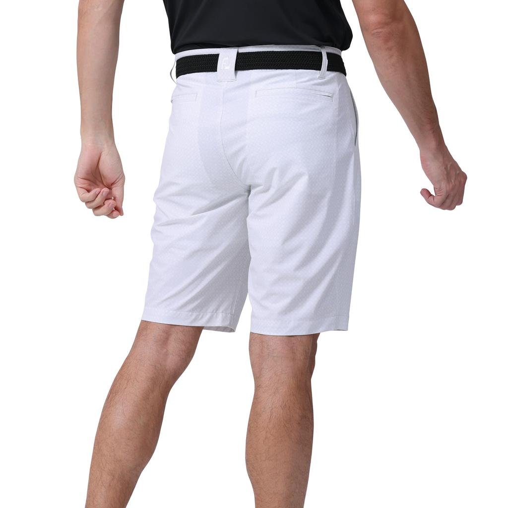 FootJoy Octagon Print Shorts, White, Men's, Size Small, FJ-S24-P18, 81881-S
