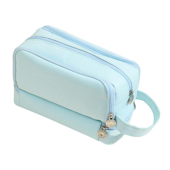 Trousse à crayons de grande capacité pour fille, compartiments multiples, sac de papeterie, organisateur avec dragonne portable
