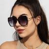 UV Protection Women's Rhinestone Shades Street Shooting Retro Sun Glasses Gradient Eyewear
