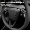 Steering Wheel Frame Cover For Tesla Model 3 Highland 2024 Alcantara Suede Trim New Model 3 Protect Sticker Interior Accessories