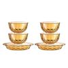 LOCK&LOCK Amber Glass Dinnerware 6-Piece Set