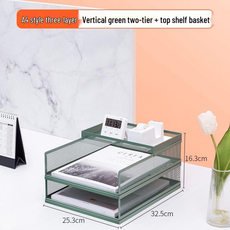 A3A4 Metal File Holder & Multi-layer Office Storage Rack