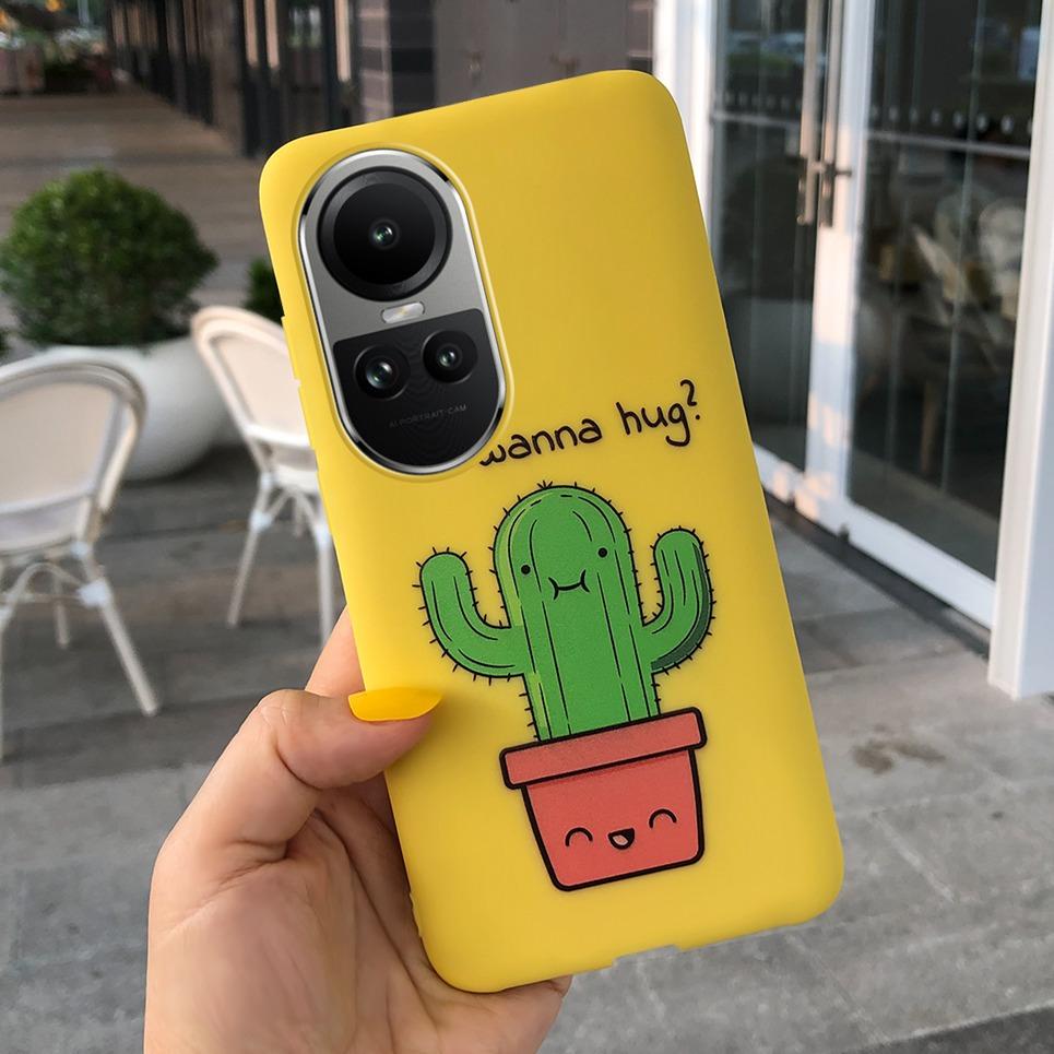 Case For Oppo Reno10 Pro Global Version Cover Bumper For Reno 10 10Pro 5G CPH2531 CPH2525 Soft TPU Capa With Cartoon Print Etui