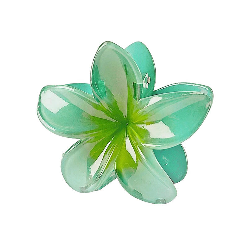 Independently packaged beach vacation egg flower claw clip hair accessory colorful flower hair claw plate hair ponytail top clip