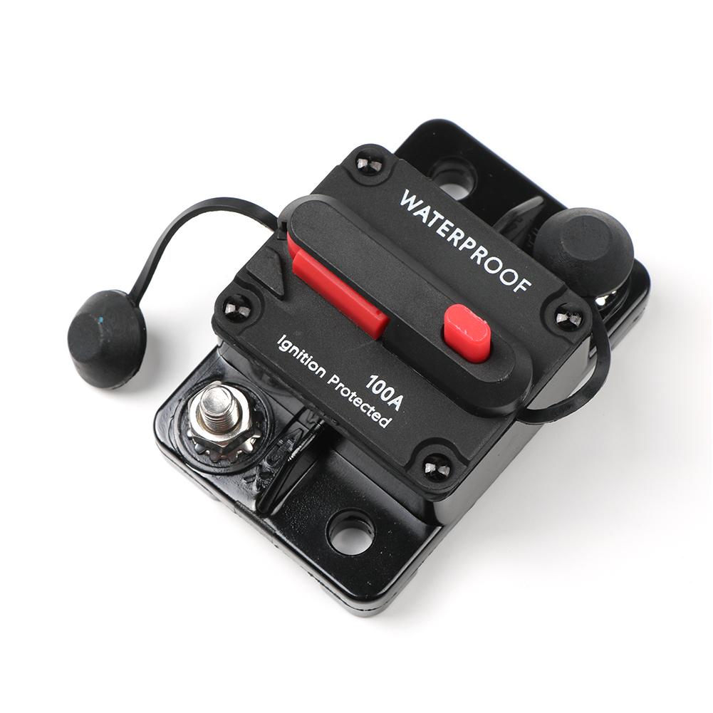 12-48V DC Circuit Breaker Fuse Reset 30A 40A 50A 60A 70A 80A 100A 120A 150A 200A 250A 300A AMP For Car Boat Auto Waterproof