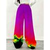 Colorful tie-dye pattern women's casual loose jogger sweatpants, fashionable street-style drawstring pants