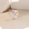 Irregular Gemstone Aesthetic Girl Hollow Red Stone Women's Liquid Hollow Vintage Jewelry Accessories