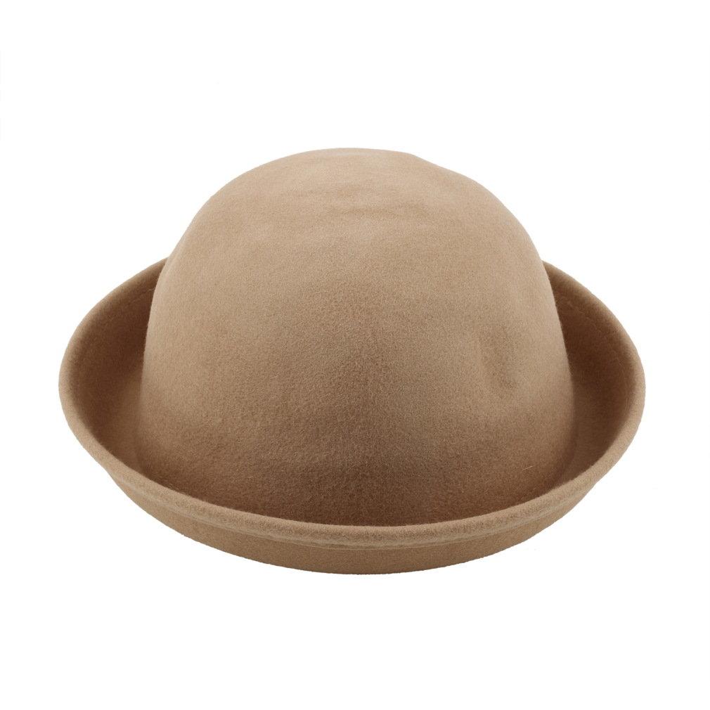 Buy Vintage Women Men Woolen Roll Brim 